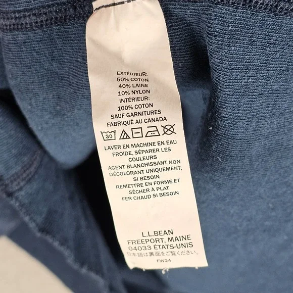 L.L. Bean River Driver Henley Shirt Mens Large Navy Long Sleeve Traditional Fit - Picture 6 of 7